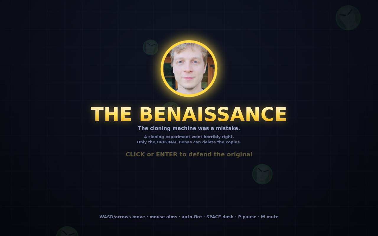 The Benaissance title screen