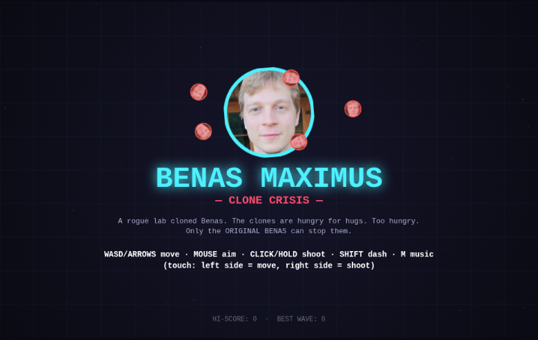 Benas Maximus title screen