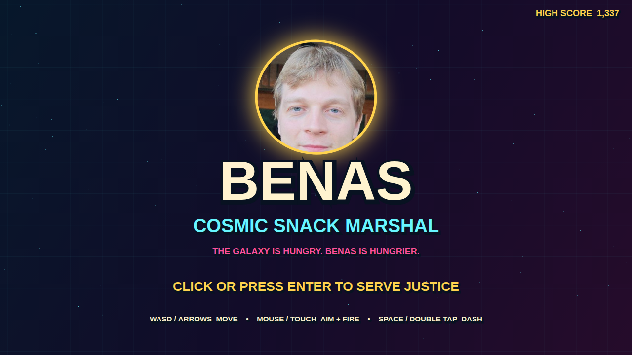 Cosmic Snack Marshal title screen