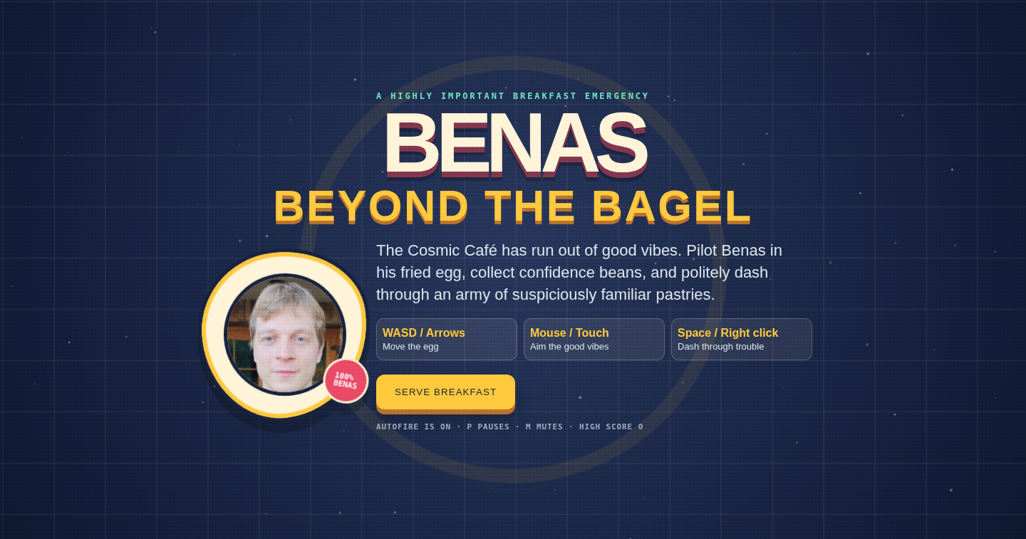Benas Beyond the Bagel title screen